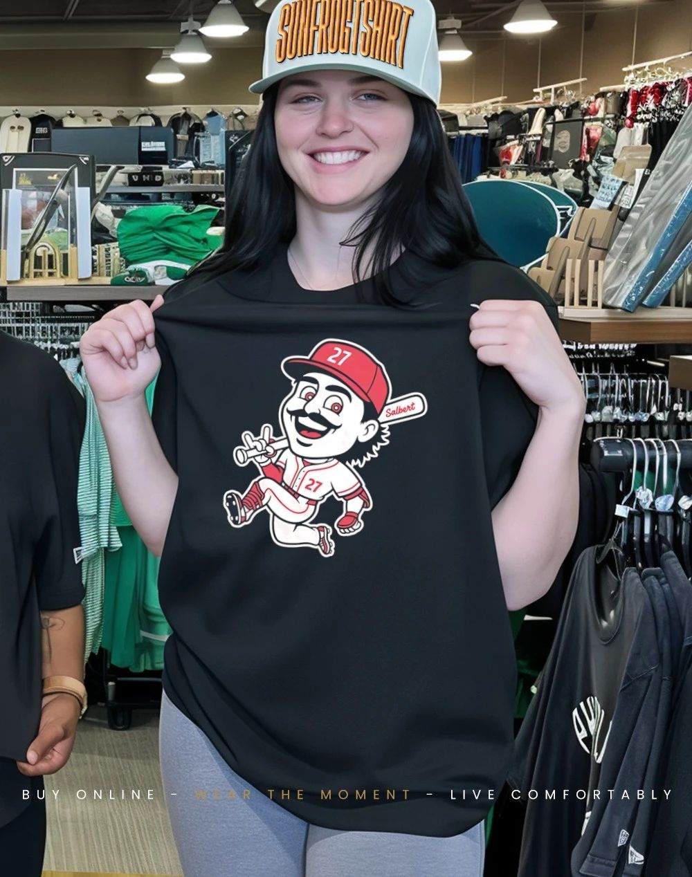 Salbert Sal Stewart 27 Cincinnati Reds cartoon shfirt