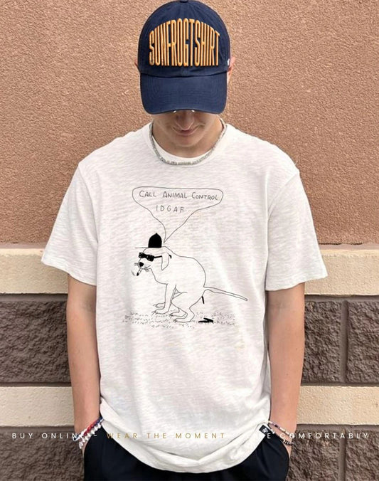 Call animal control idgaf Dog smoking paint shirt