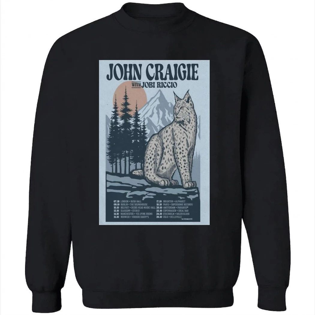 John Craigie With Jobi Riccio EU October 2026 Tour Shirt