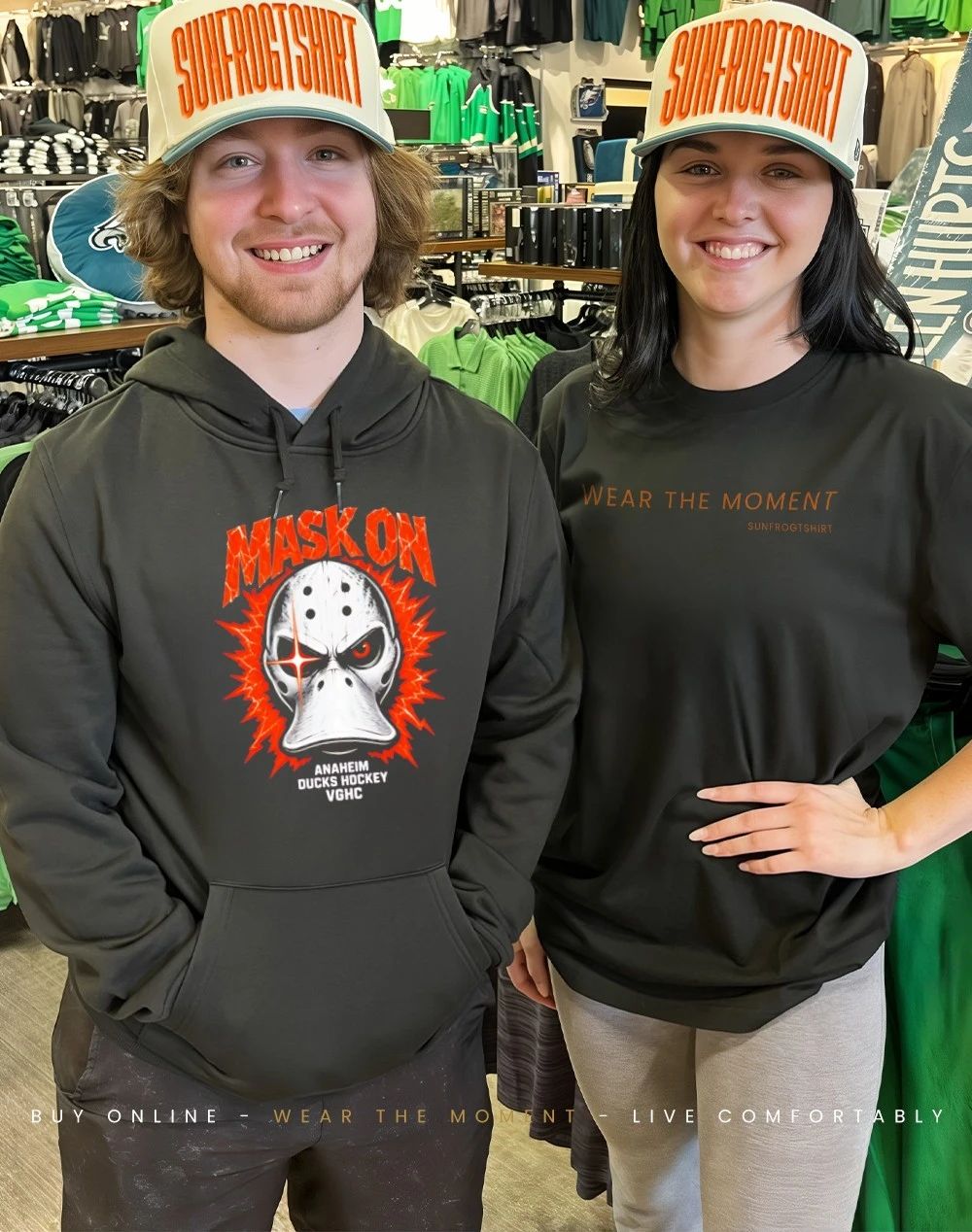 Anaheim Ducks Mask On big head shirt