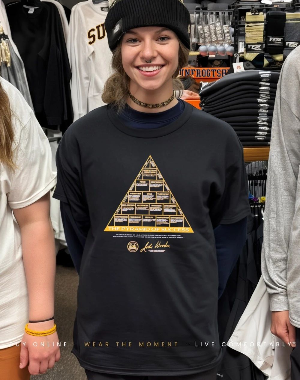 UCLA John Wooden Pyramid of Success signature shirt