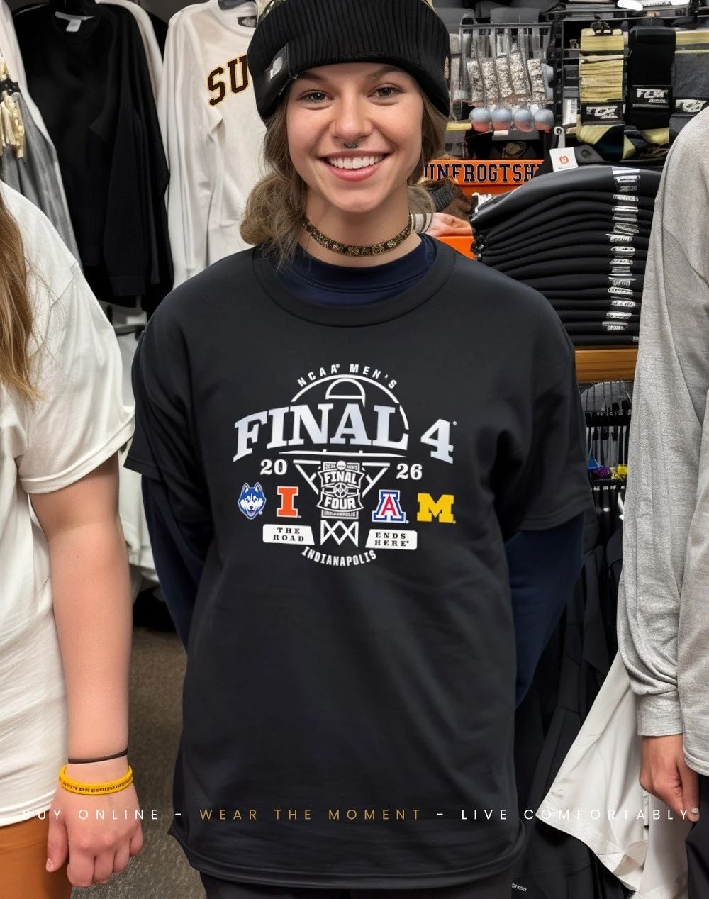 2026 NCAA Men’s Final Four 4 Indianapolis logos shirt