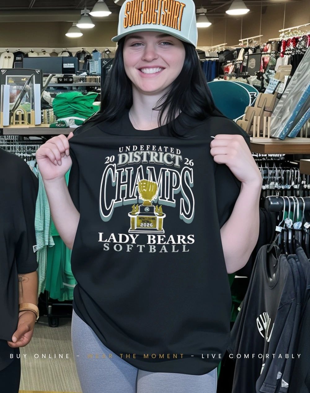 Lady Bears Softball 2026 Undefeated District Champs Trophy shirt