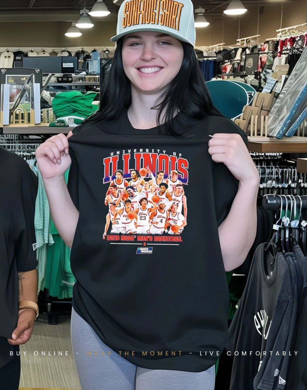 Illinois Men’s Basketball NCAA March Madness 2026 Team Collage shirt