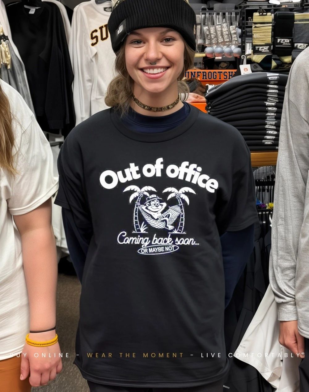 Monkey out of office coming back soon or maybe not shirt