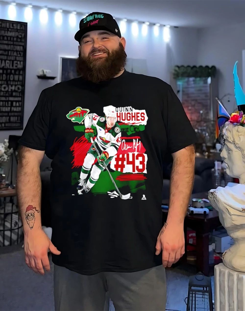 Quinn Hughes Minnesota Wild Fresh Ice signature shirt