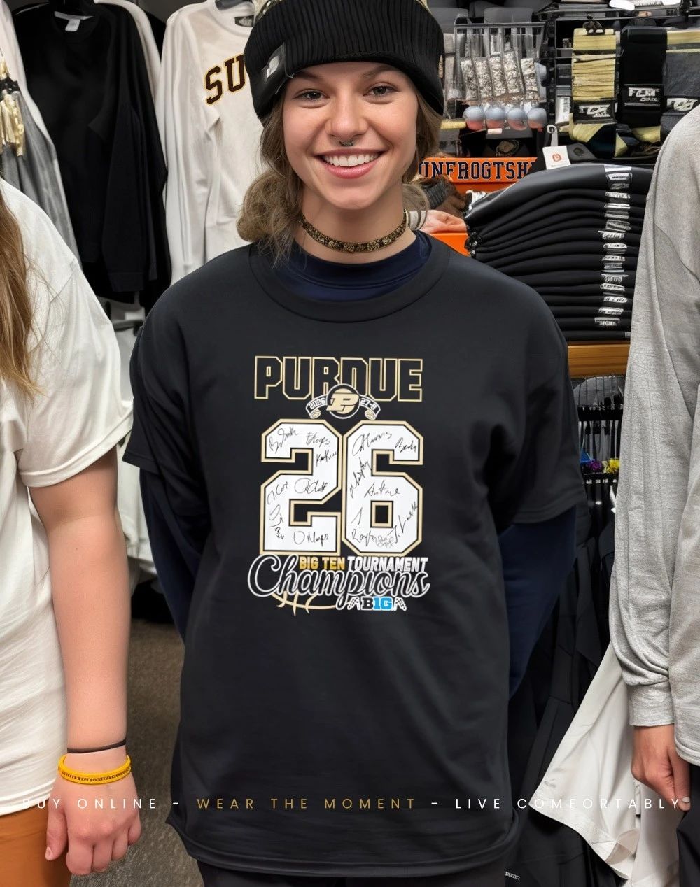 Purdue Boilermakers 2026 Big Ten Tournament Champions 27-8 signatures shirt