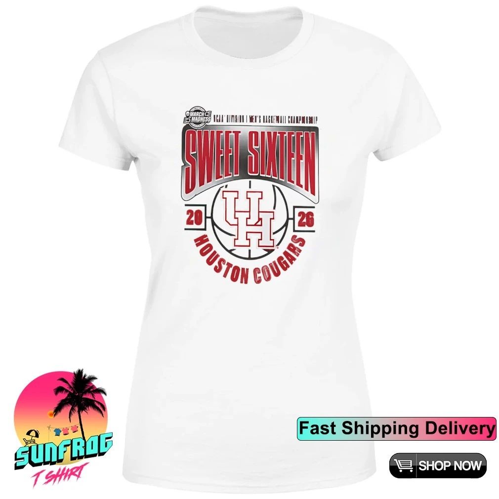 Houston Cougars 2026 NCAA Men’s Basketball Tournament March Madness Sweet 16 logo shirt