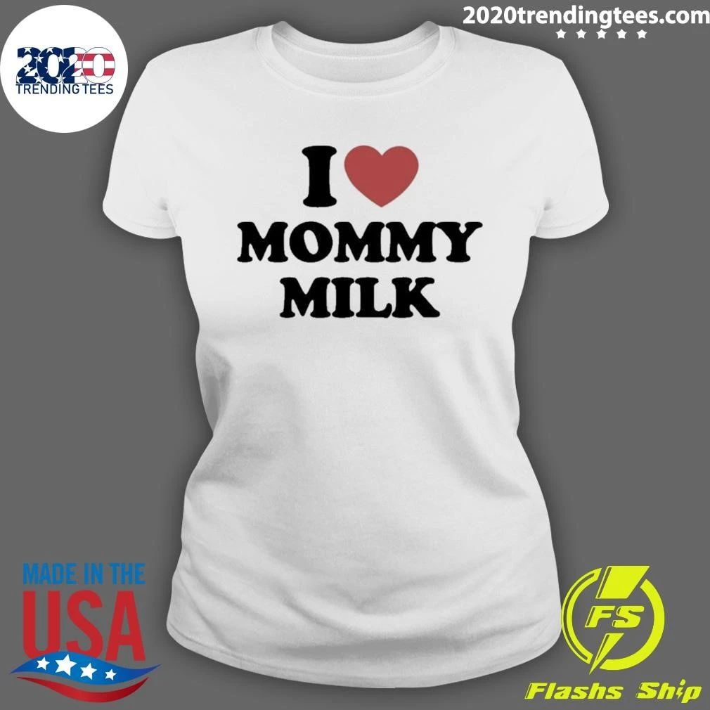 I Love Mommy Milk Heart Classic Shirt