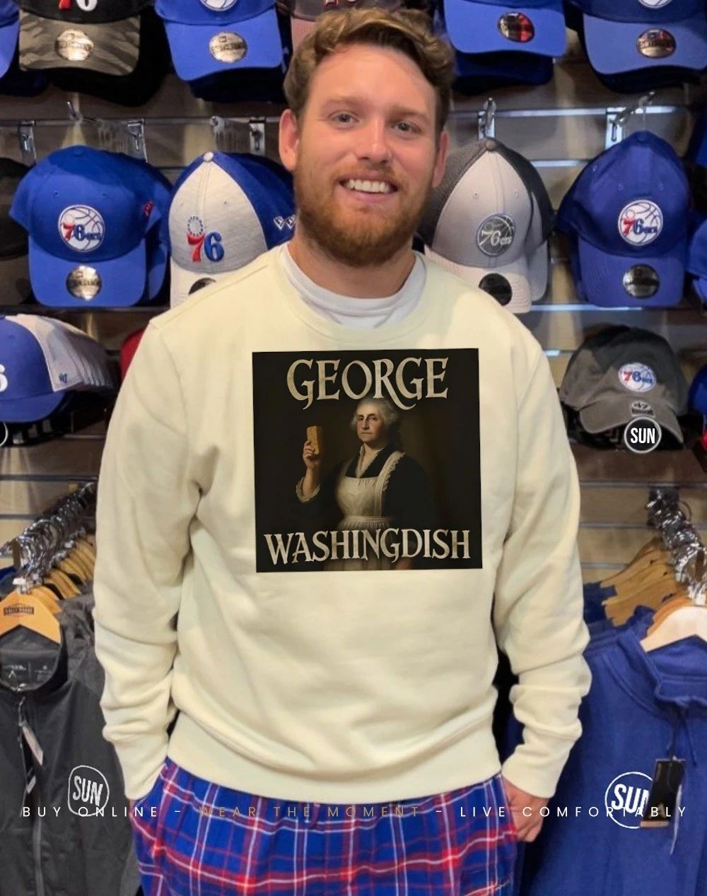 George Washindish George Washington parody shirt