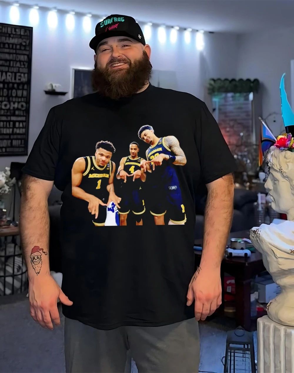 Michigan Wolverines 2026 Men’s Basketball National Champions player collage shirt
