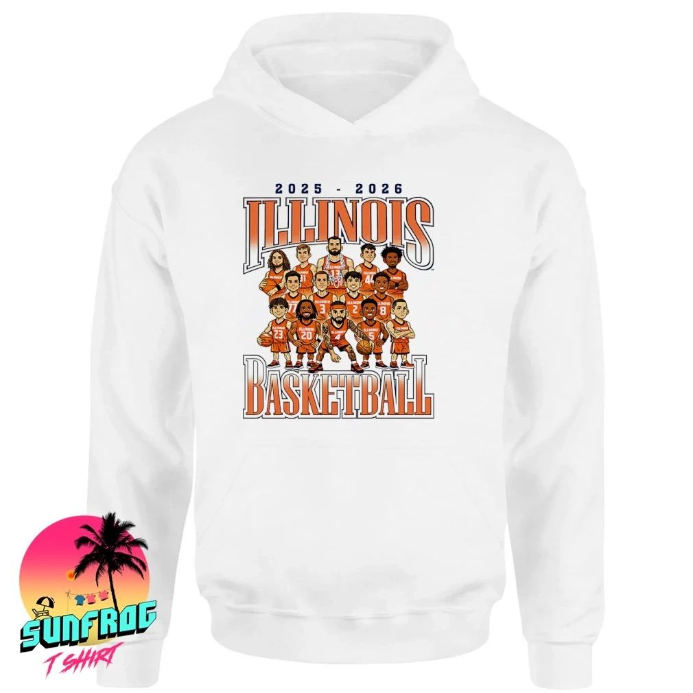 Illinois Men’s Basketball 2025 2026 team Caricature shirt