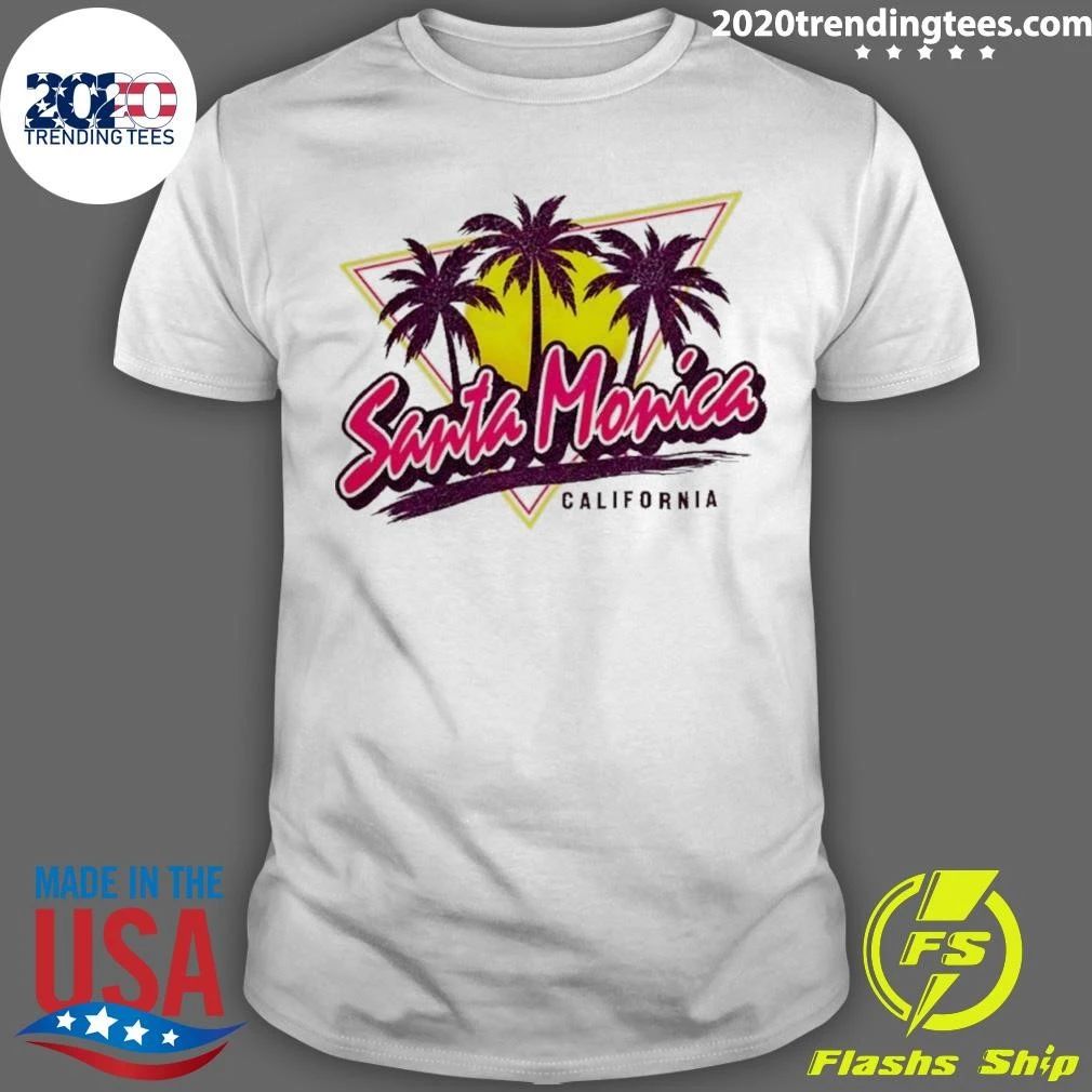 Monica California Coconut Tree Sunset Shirt