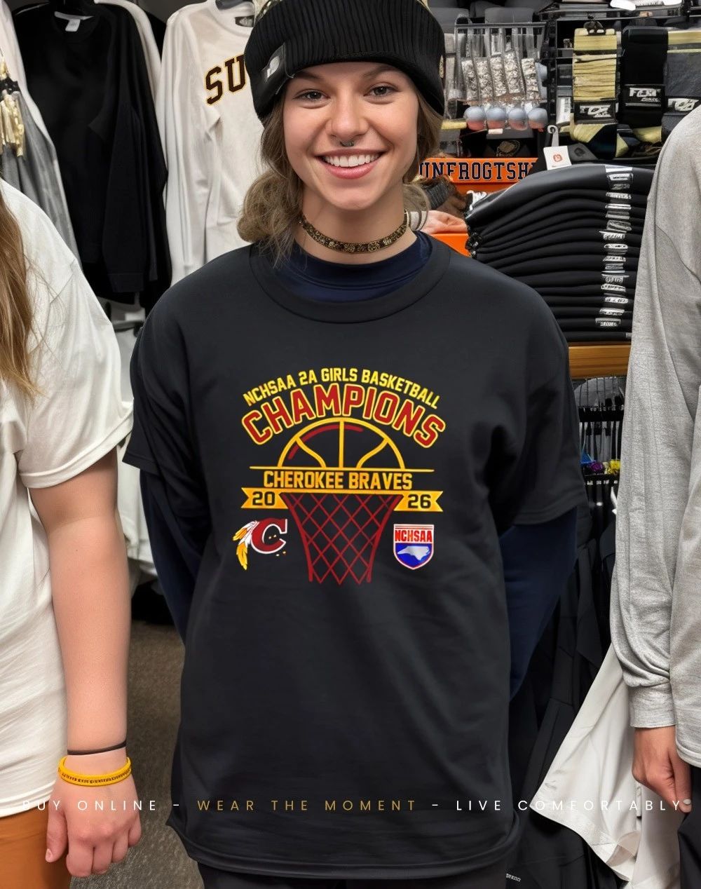 Cherokee Braves NCHSAA 2A Girls Champions 2026 shirt