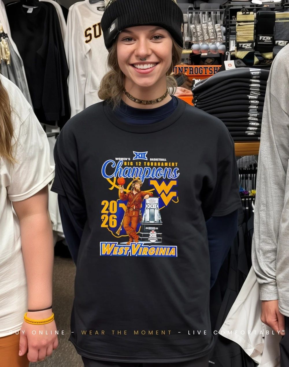 West Virginia Mountaineers’ 2026 Big 12 Tournament Champions mascot shirt