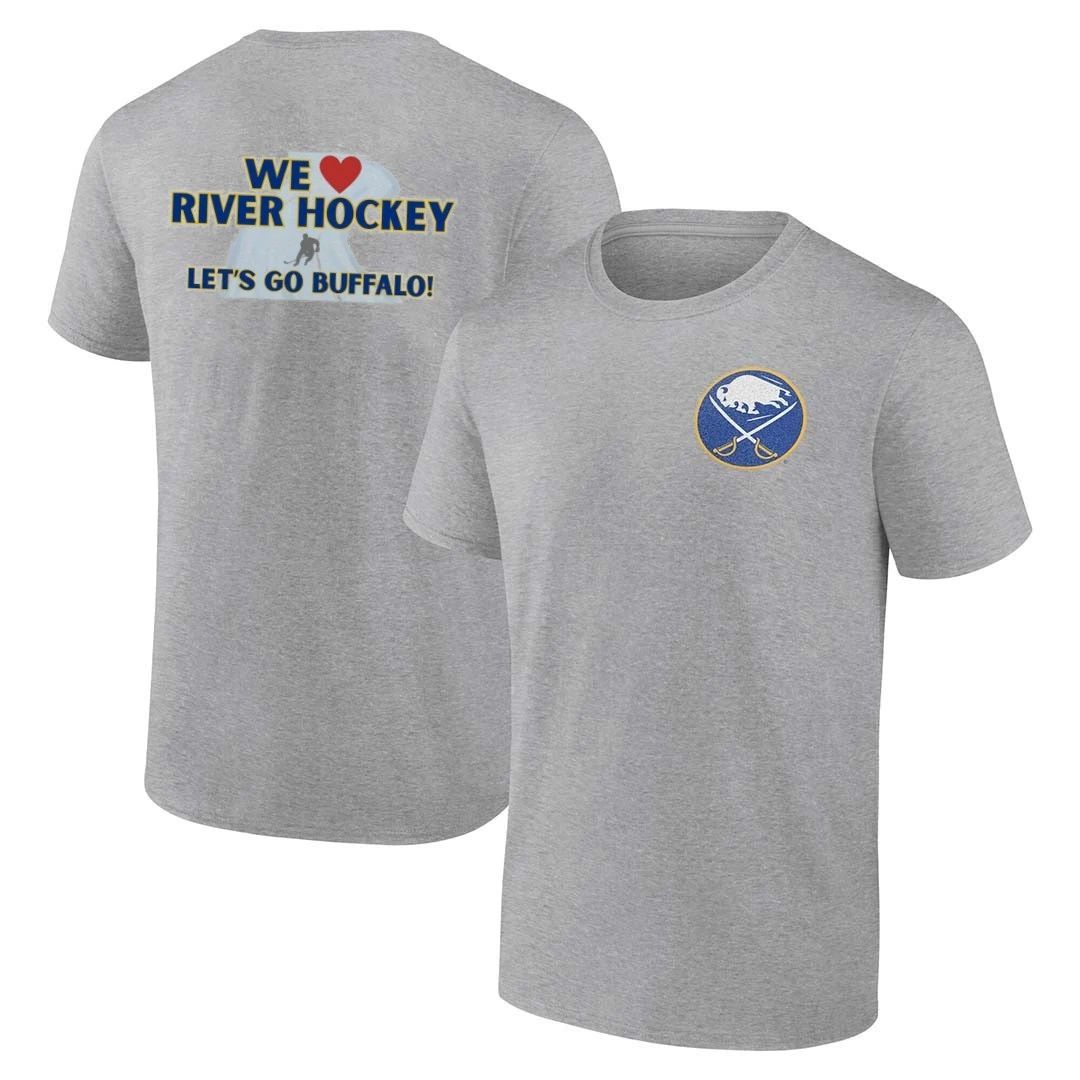 We love River Hockey let’s go Buffalo Sabres front and back shirt