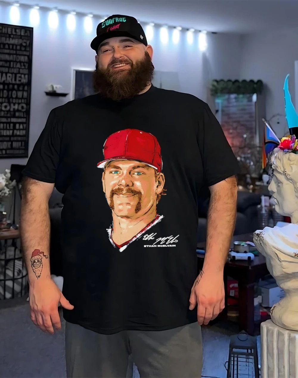 Ethan McElvain Arkansas Razorbacks College Portrait signature shirt