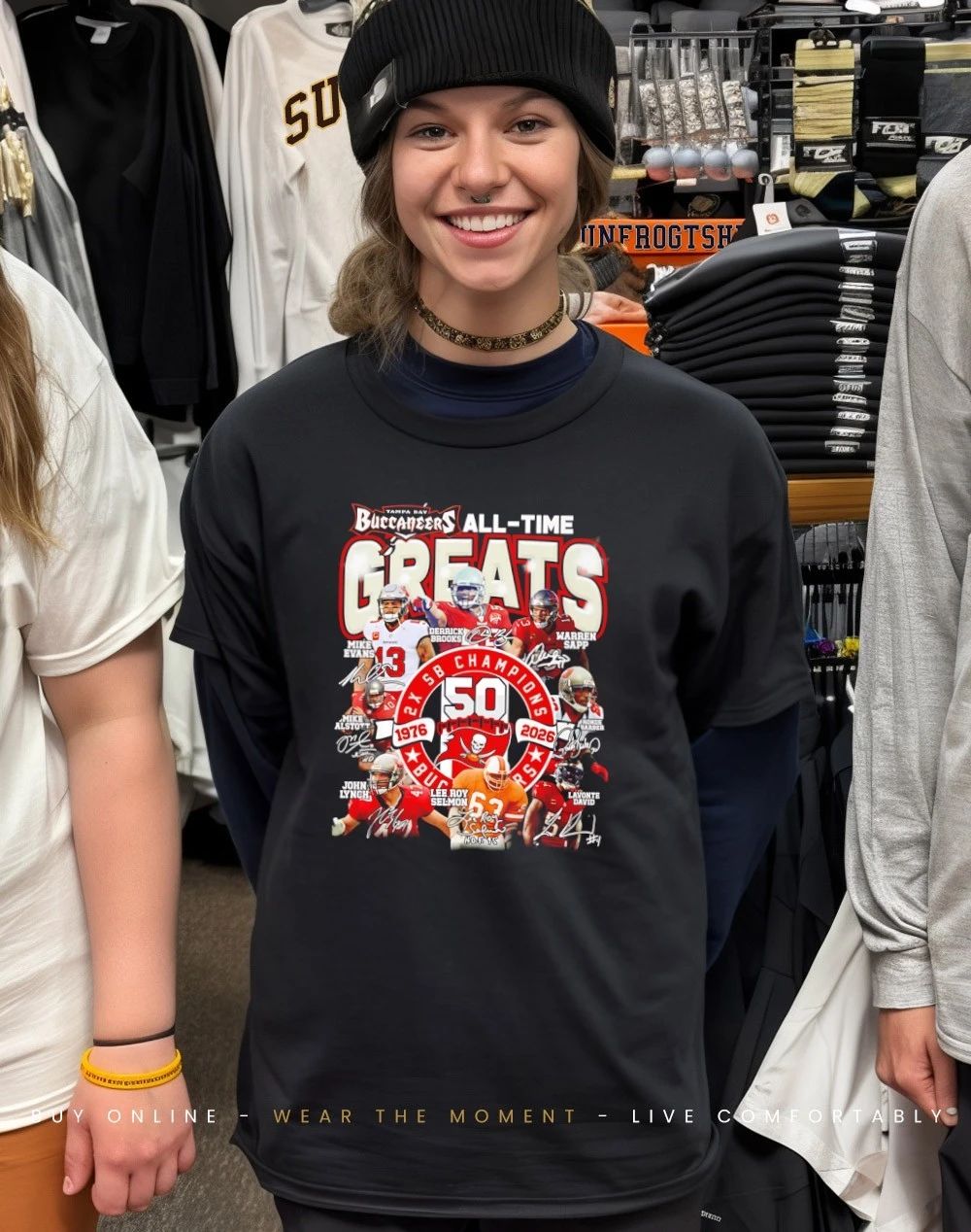 Tampa Bay Buccaneers All-Time Greats signatures shirt