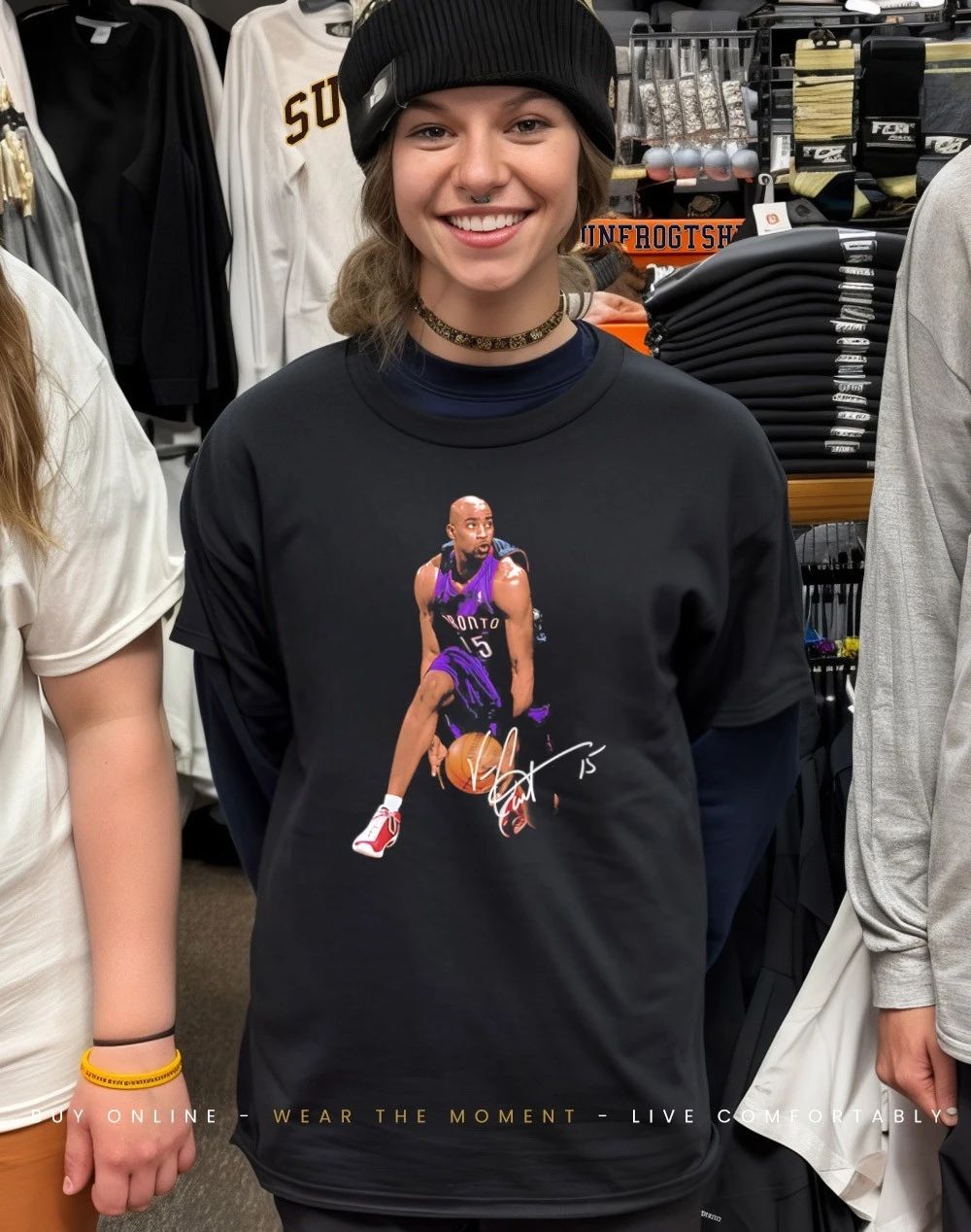 Air Canada Vince Carter Toronto Raptors signature shirt
