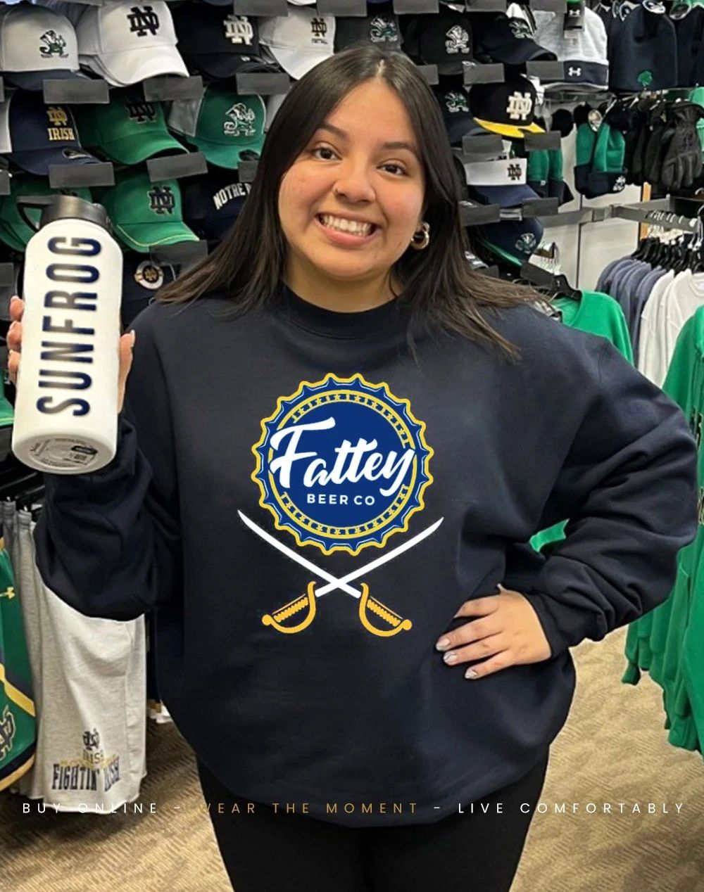 Buffalo Sabres Fattey Beer Co. Hockey front and back shirt