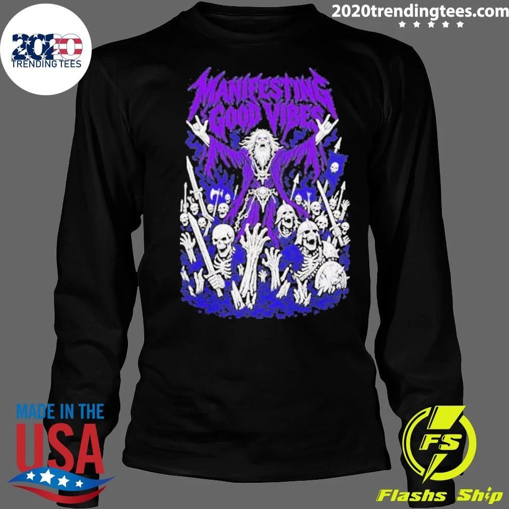 Manifesting Good Vibes Necromancer Wizard Shirt