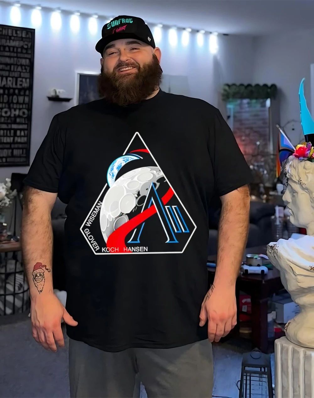 Artemis II Wiseman Glover Koch Hansen Logo shirt