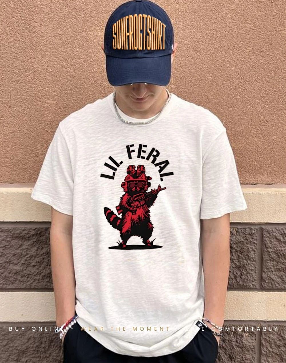 Lil Feral Raccoon graphic shirt