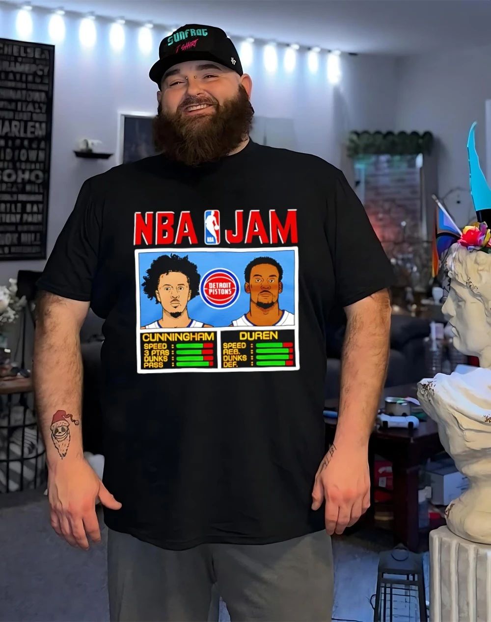 Detroit Pistons Cade Cunningham and Jalen Duren NBA Jam shirt