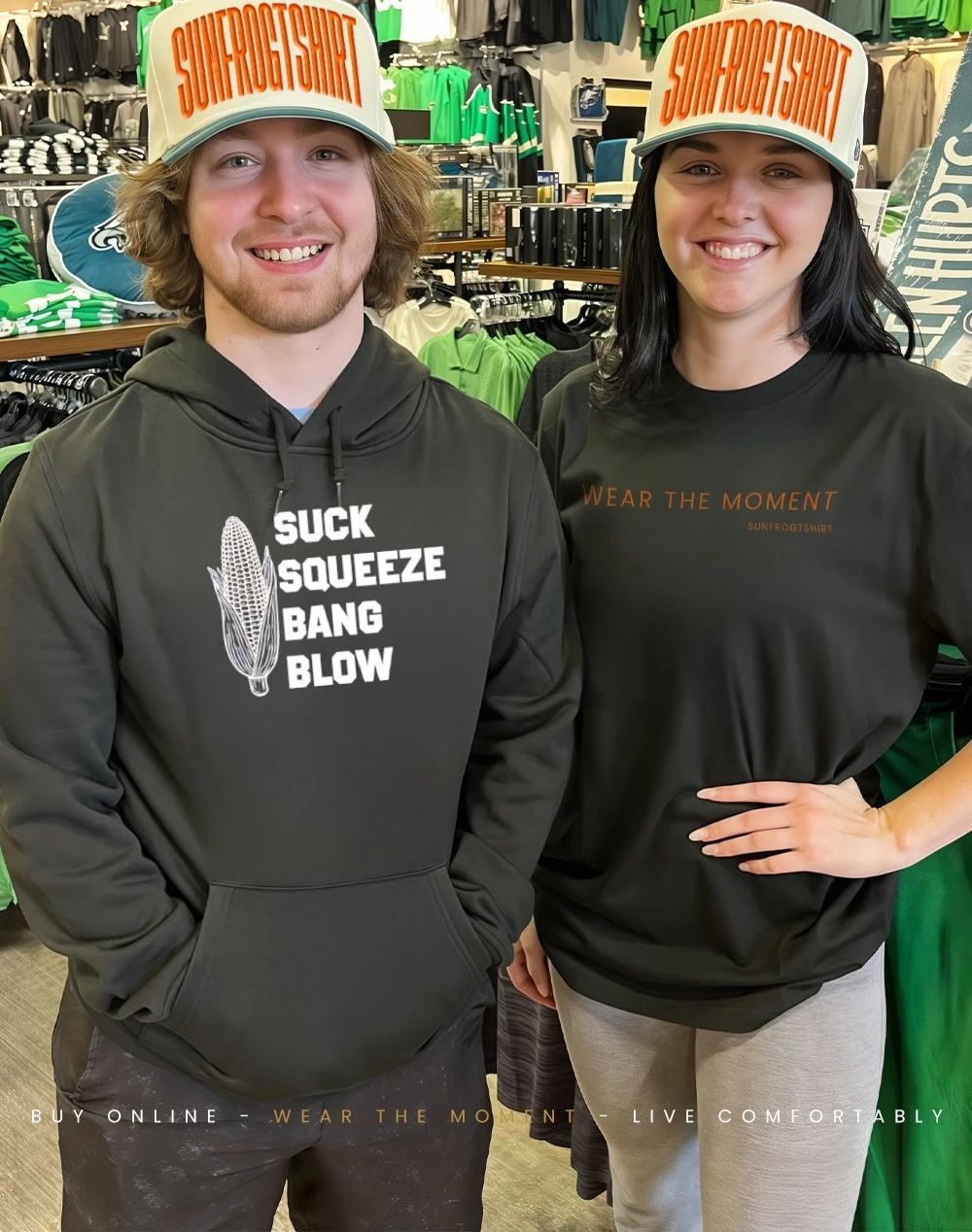 Suck squeeze bang blow corn shirt