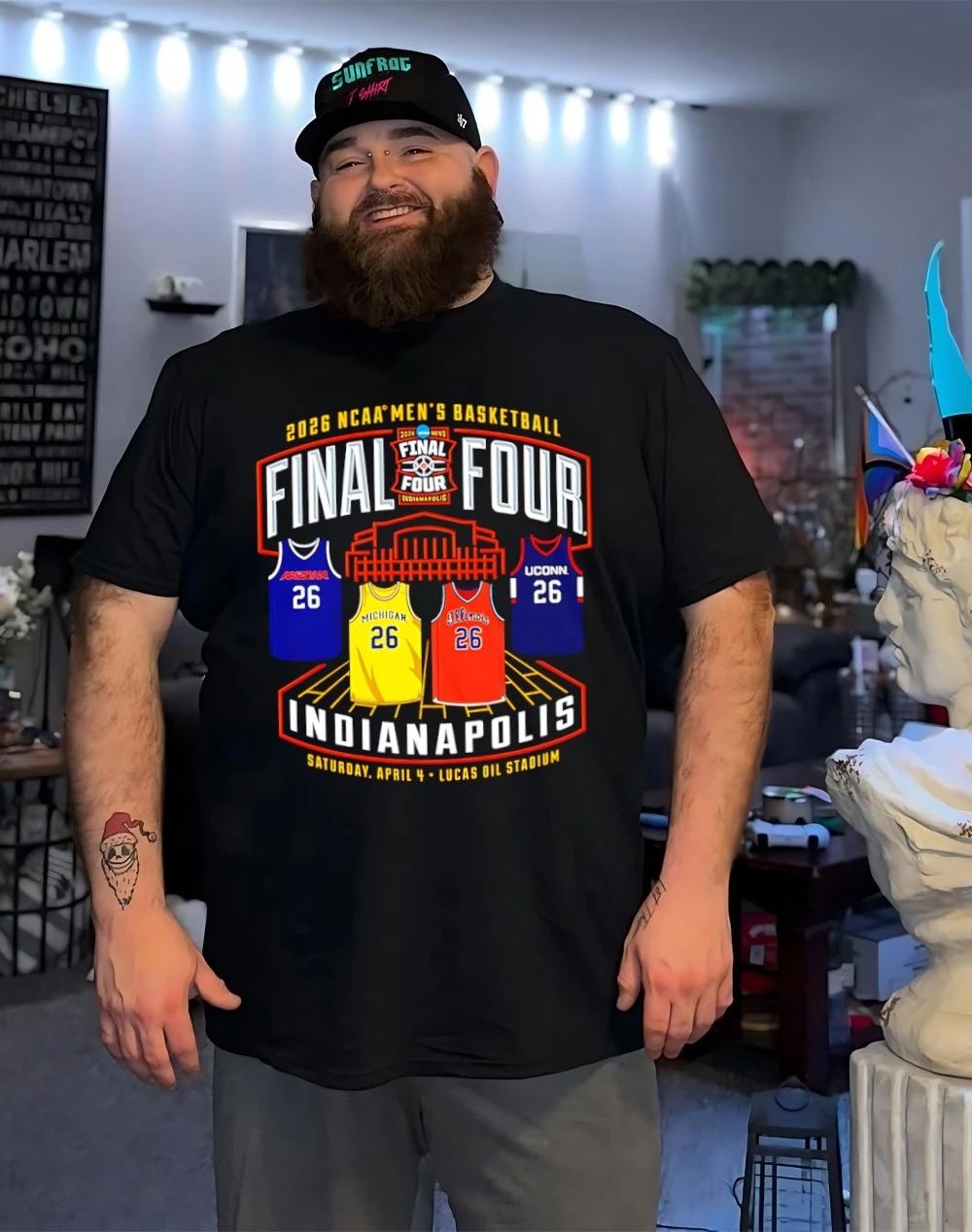 2026 Men’s Basketball Final Four Four Jerseys Arizona Michigan Illinois Uconn shirt