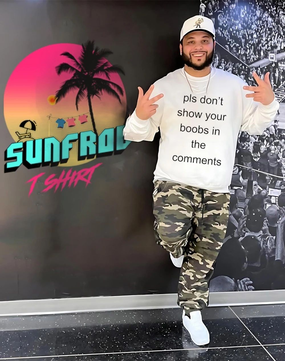 Pls don’t show your boobs in the comments shirt