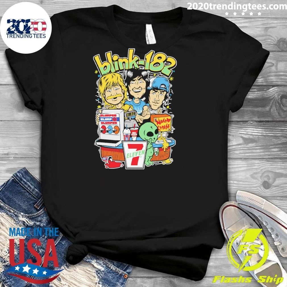 Blink 182 x PackMan x 7 Eleven Comic Con Take It To Eleven Illustrated Shirt