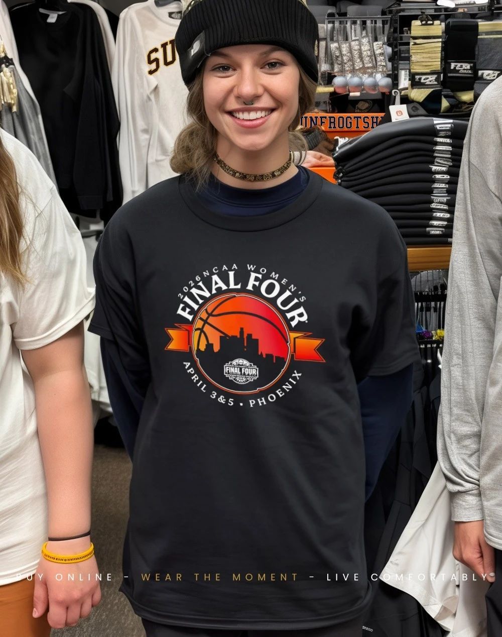 2026 NCAA Women’s Final Four Phoenix Basketball city skyline shirt