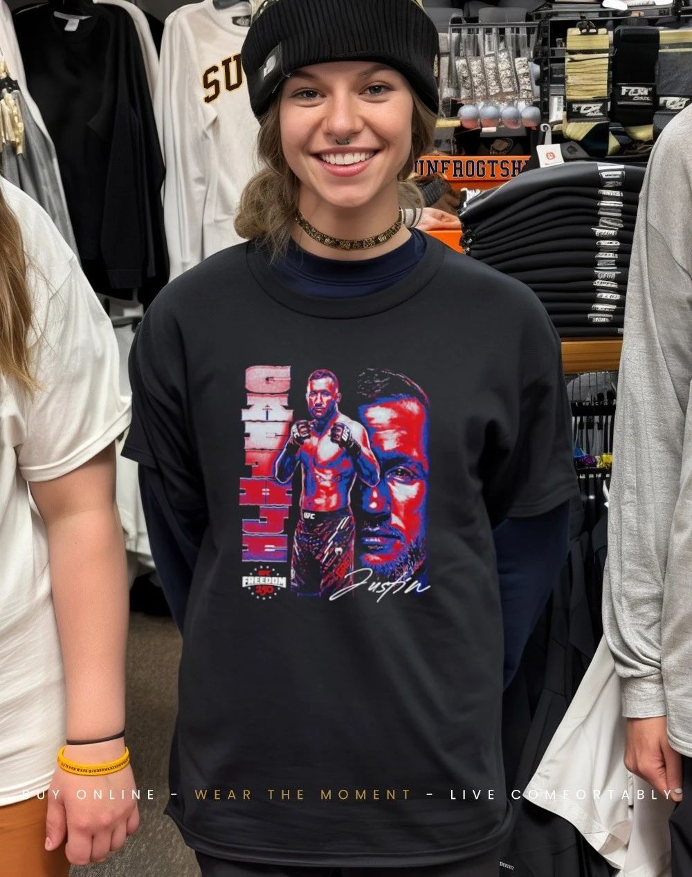 Justin Gaethje UFC Vertical Name signature shirt