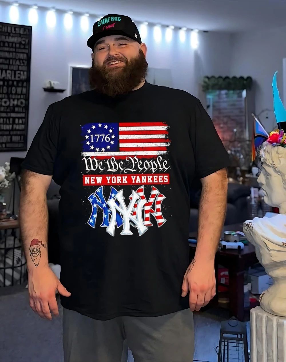 New York Yankees 1776 We The People USA flag shirt