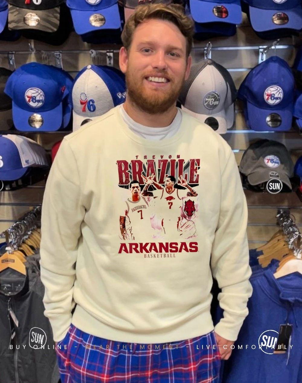 Trevon Brazile Arkansas Razorbacks 90s Graphic shirt