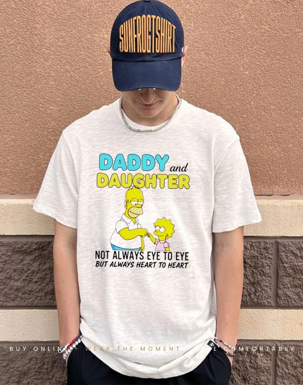 Simpsons daddy and daughter not always eye to eye but always heart to heart shirt