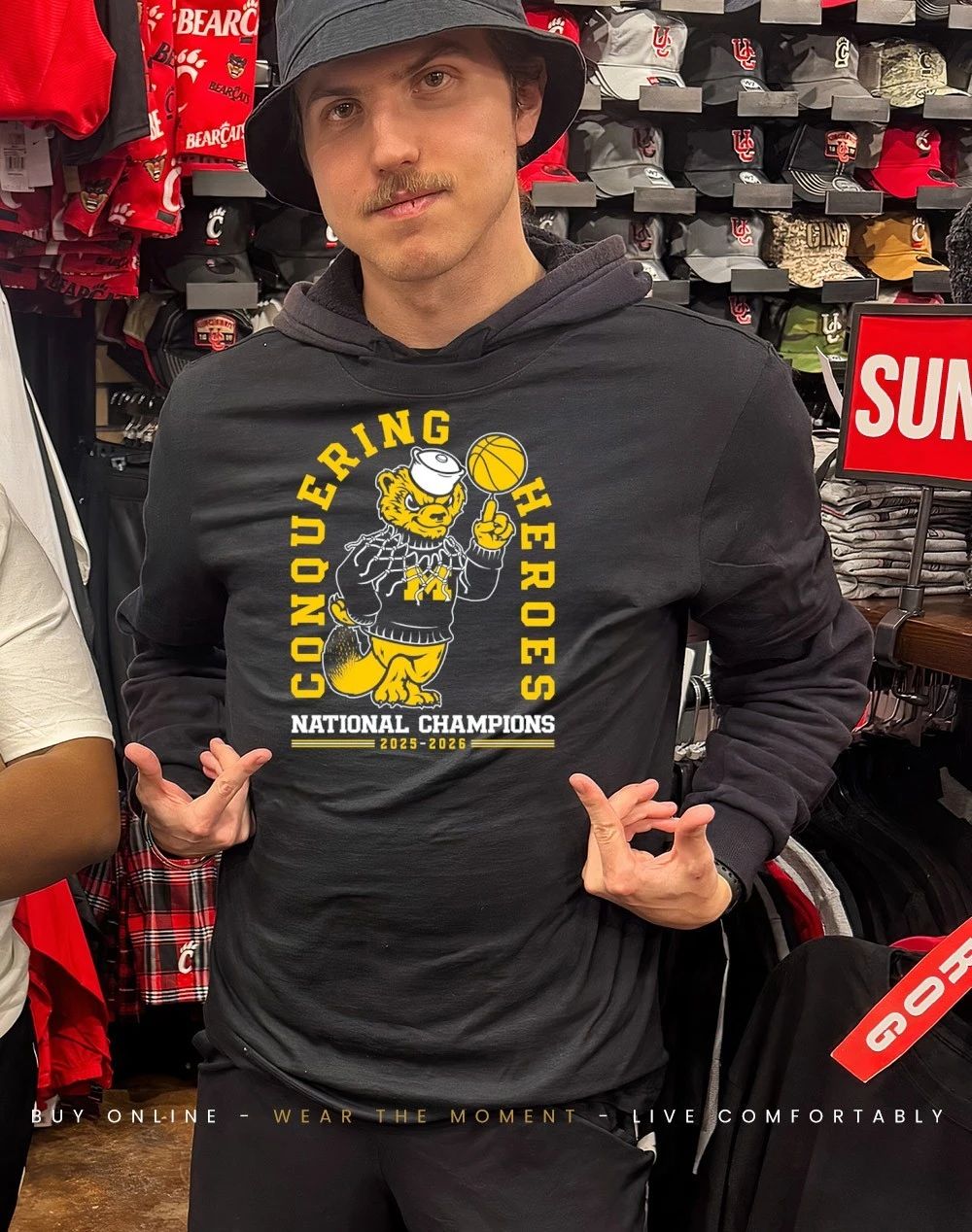 Michigan Wolverines National Champions 2026 Conquering Heroes Basketball mascot shirt