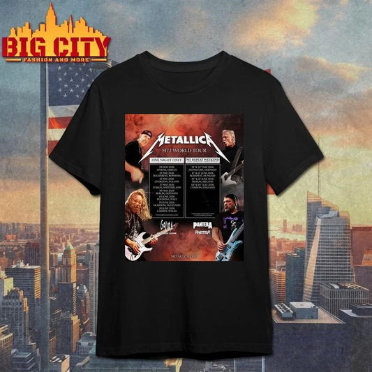 M72 World Tour Dates Poster LA 2904 Metallica Shirt