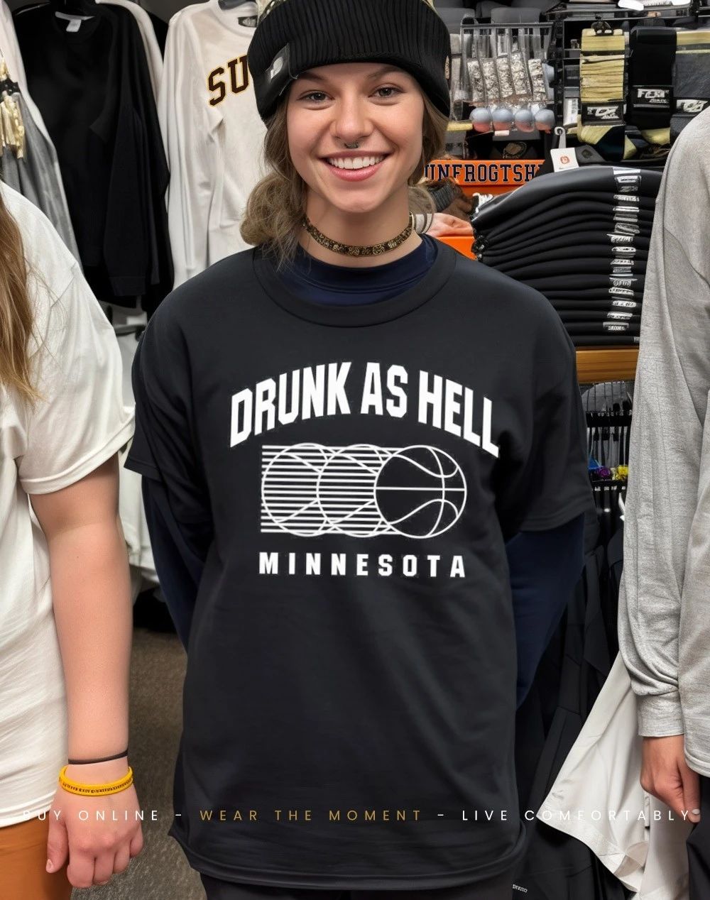 Minnesota Timberwolves drunk as hell Front and Back shirt