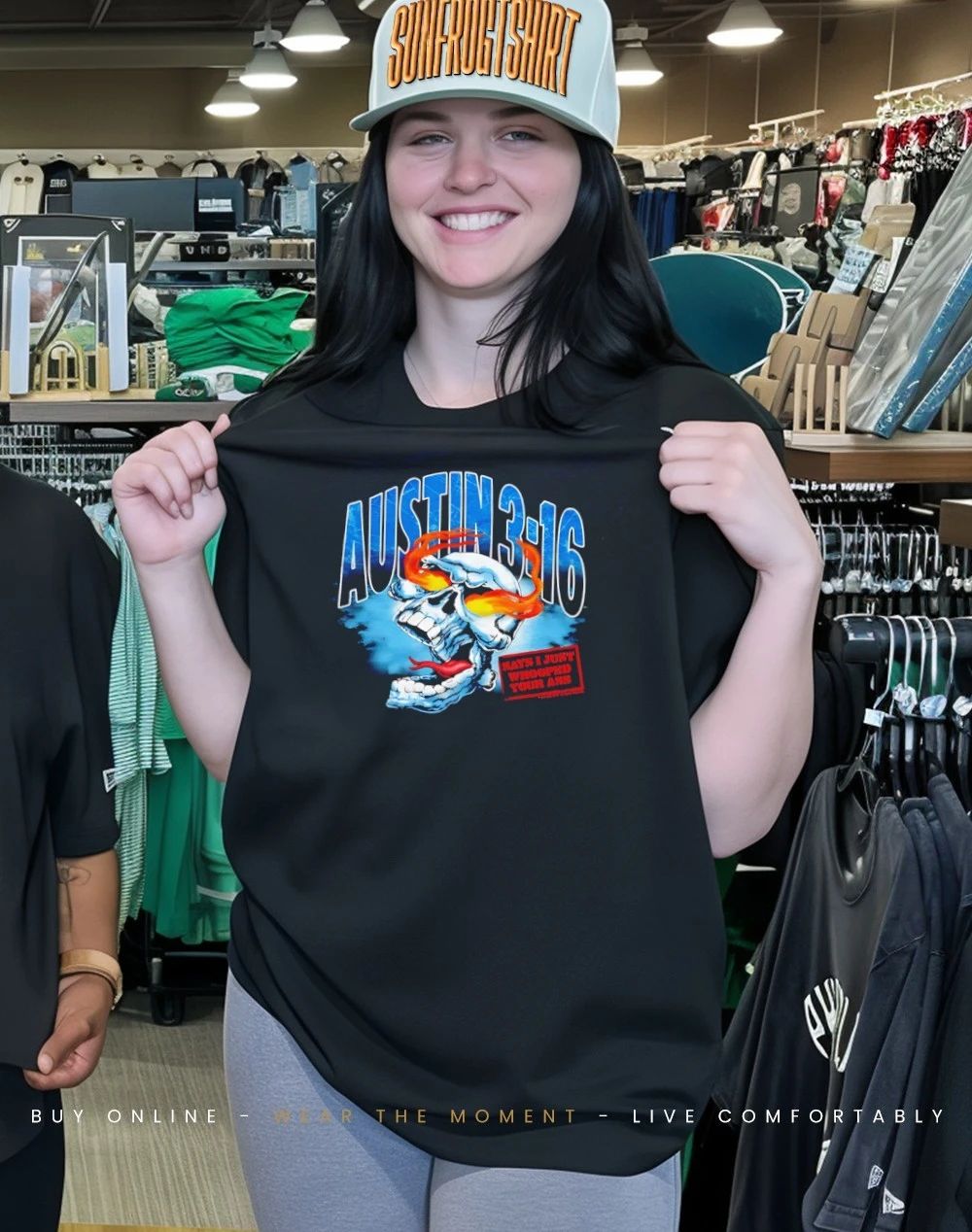 Austin 3.16 Skull says I just whooped your ass shirt