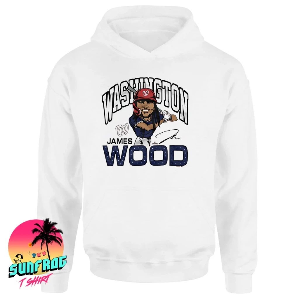 Washington Nationals James Wood signature caricature shirt