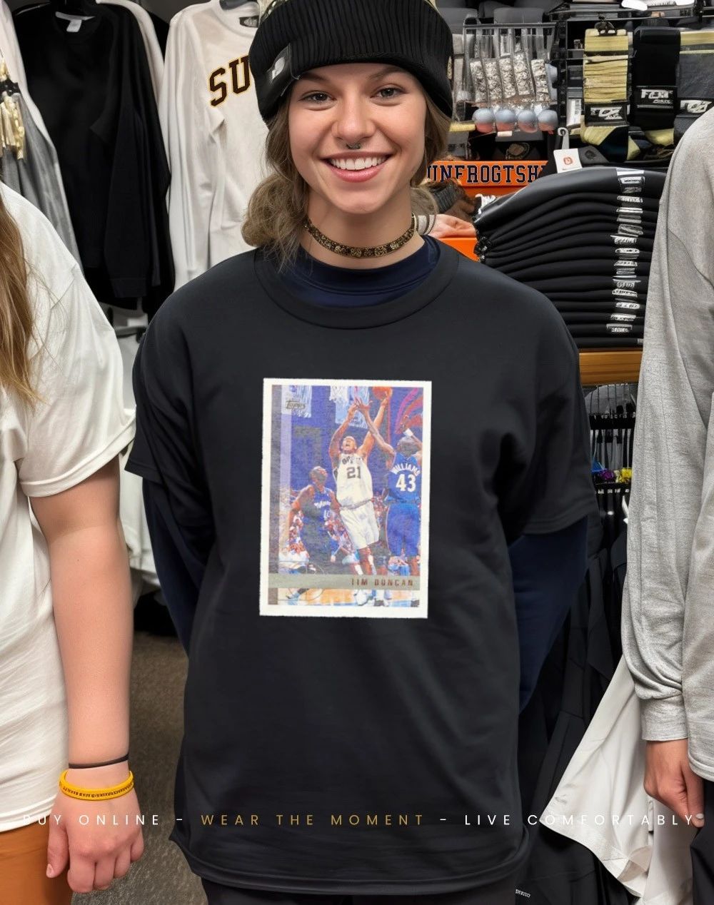Tim Duncan Spurs 1997 Topps Basketball Legendary Card shirt