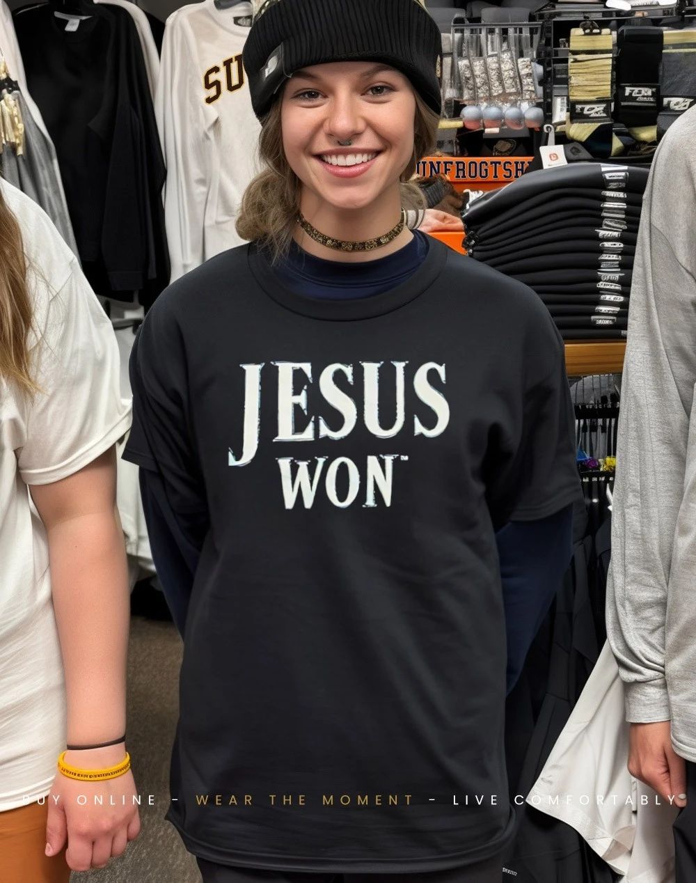 Logan Gilbert wearing Seattle Marines Jesus won shirt