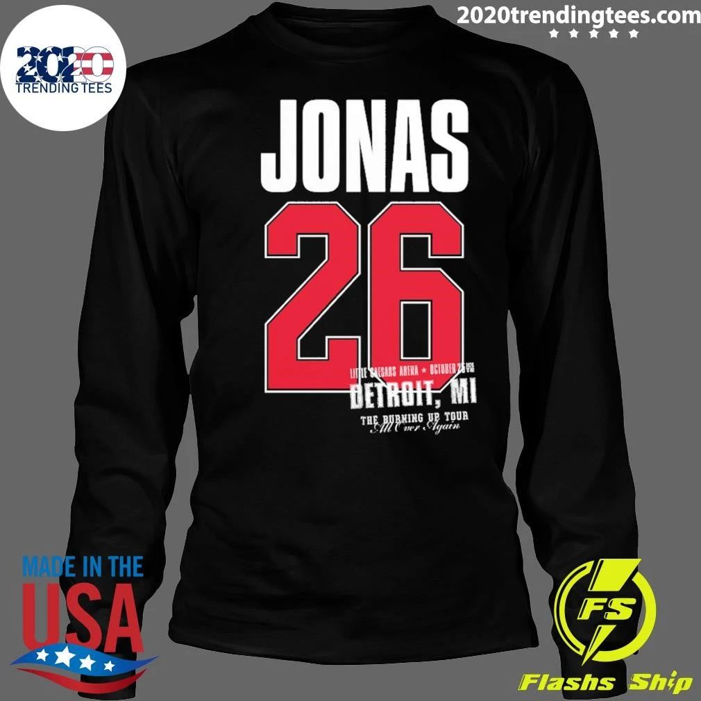 Jonas Brothers Detroit MI City Tee 2026 Live At Little Caesars Arena October 25 2026 Shirt