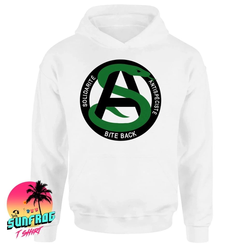 Solidarité antispéciste bite back logo shirt