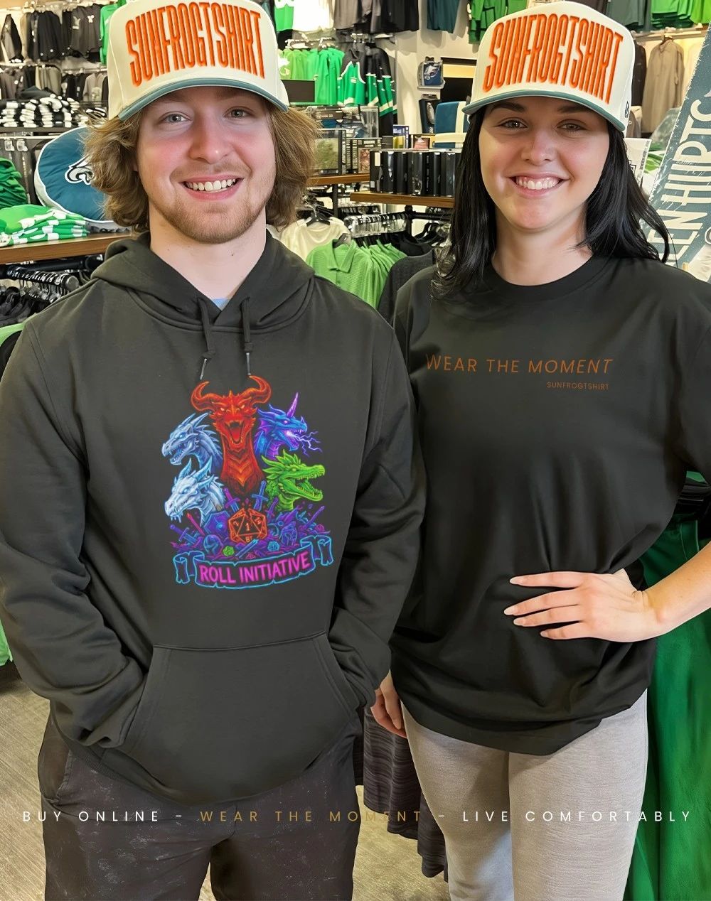 Roll Initiative Chromatic Dragons Neon shirt