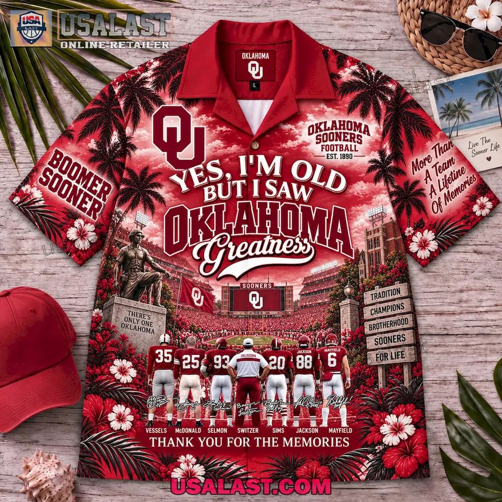 Oklahoma Sooners NCAA Football Greatness Legends Hawaiian Shirt