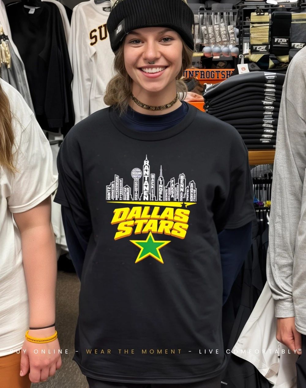 Dallas Stars player names city skyline 2026 shirt