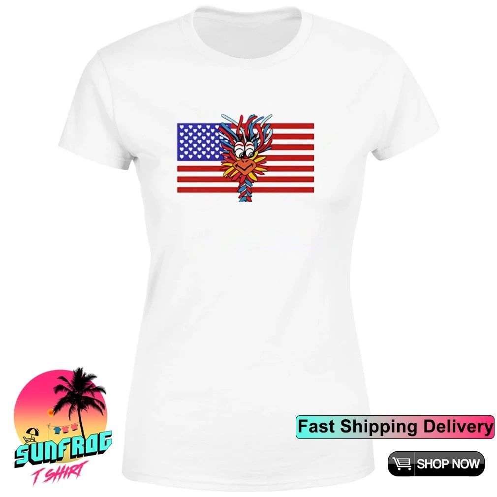 Patriotic Gooney Bird American Flag Shirt